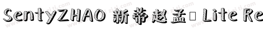 SentyZHAO 新蒂赵孟頫 Lite Regular字体转换